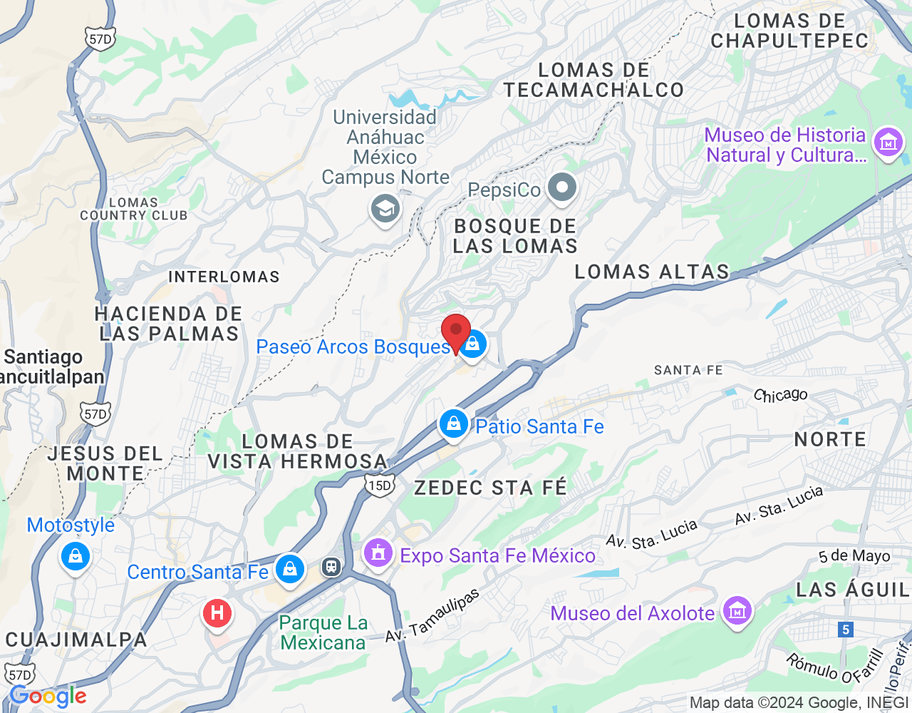 Bosque de Radiatas 50, Bosques de las Lomas, Cuajimalpa de Morelos, 05120 Ciudad de México, CDMX, México