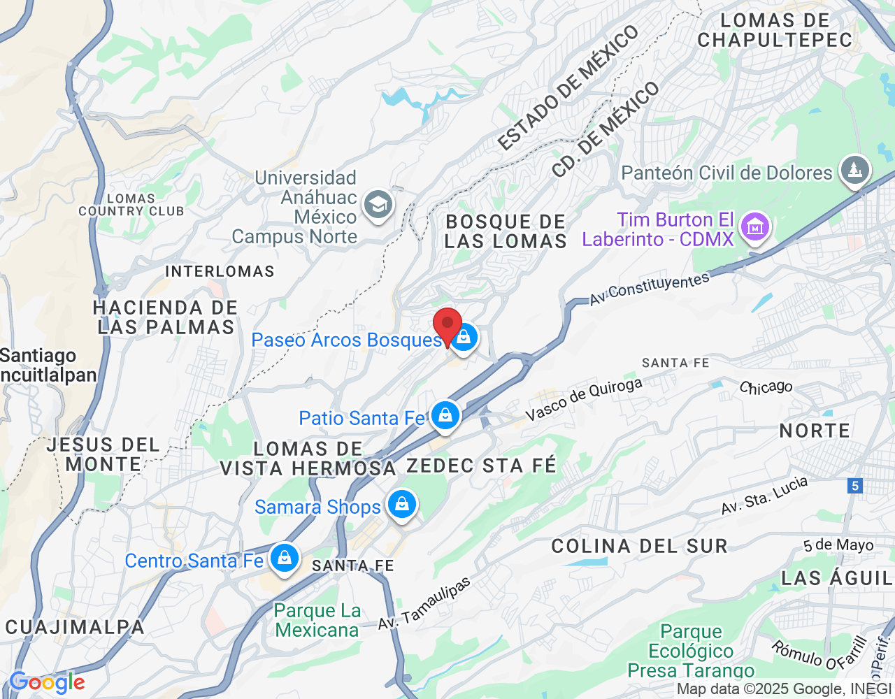 Bosque de Radiatas 50, Bosques de las Lomas, Cuajimalpa de Morelos, 05120 Ciudad de México, CDMX, México