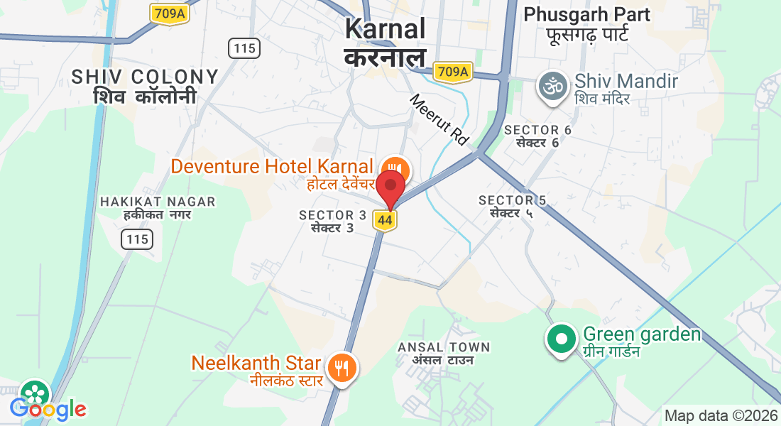 MX9R+4FG Namaste Chowk, Plot no. 1047, Vijay Nagar, Transport Nagar, Karnal, Haryana 132001, India