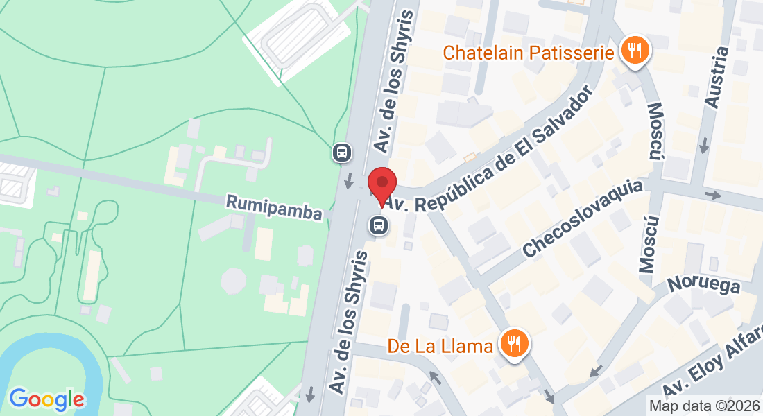 Avenida Shyris y República del Salvador esquina Edificio Onix, Piso 1, oficina 1A (sobre casave, Quito 170137, Ecuador