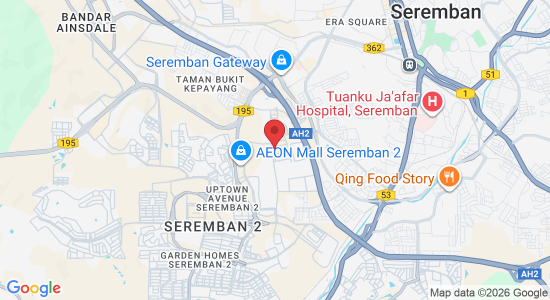 94-B, Lorong Haruan 5/4, Oakland Commercial Centre, 70300 Seremban, Negeri Sembilan, Malaysia
