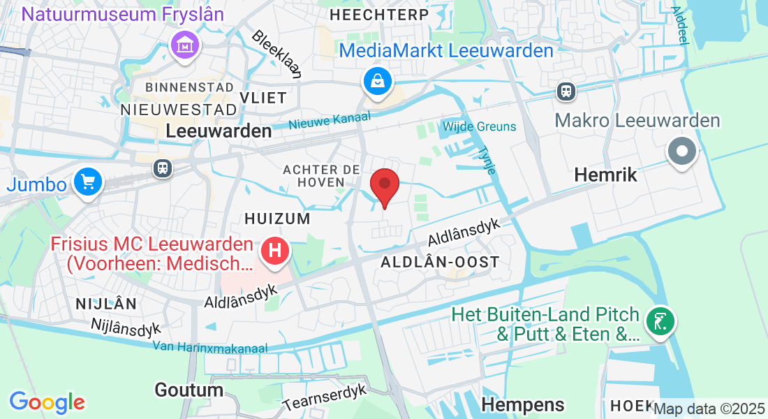 Ouddeelstraat 2, 8936 AX Leeuwarden, Nederland