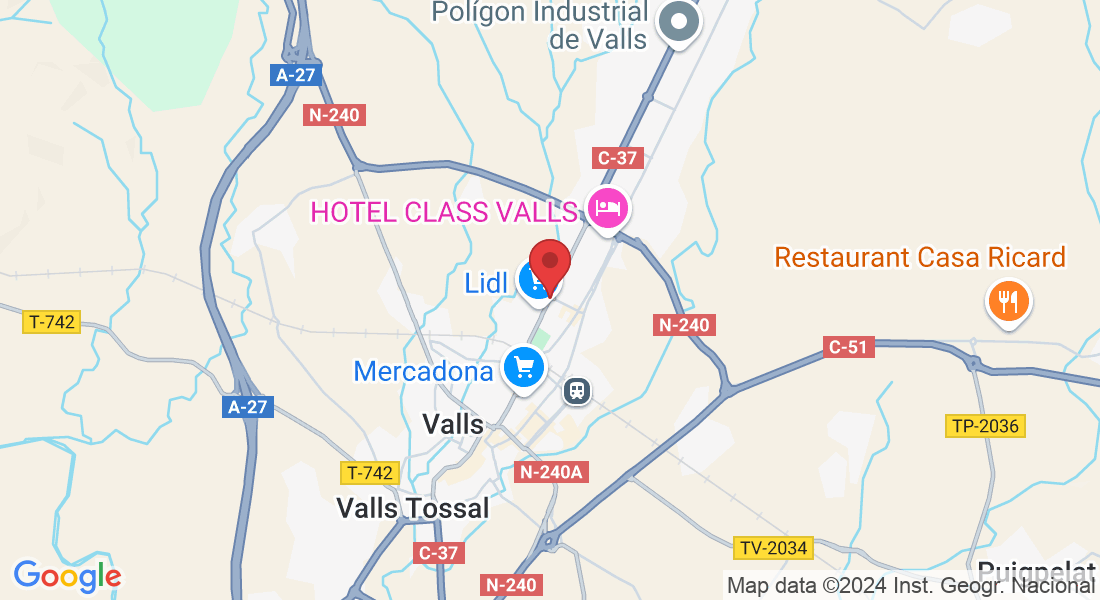 Carretera del Pla, 43800 Valls, Tarragona, España
