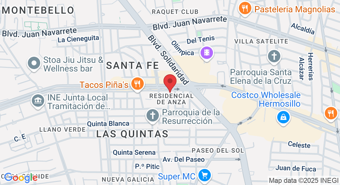 Av. Dr. Ignacio Pesqueira 536, Residencial de Anza, 83248 Hermosillo, Son., México