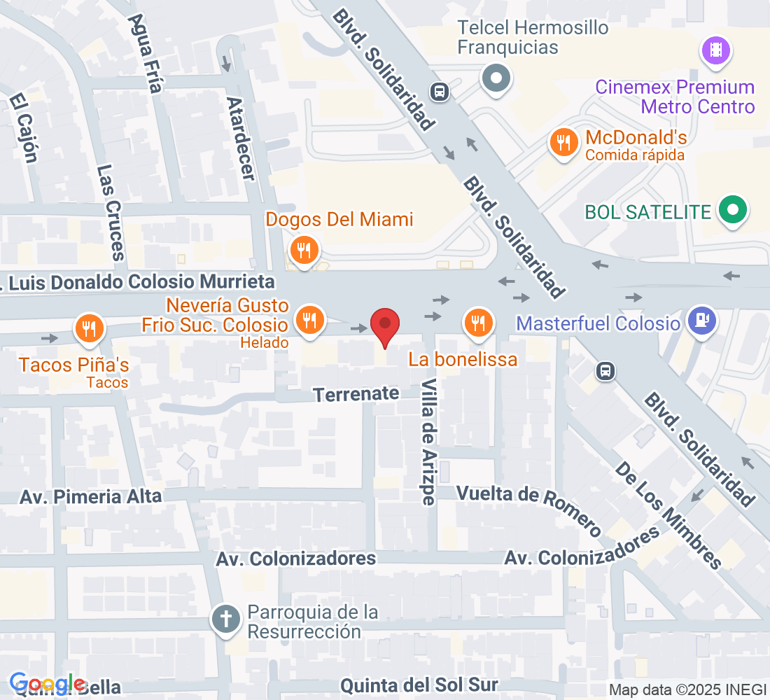 Av. Dr. Ignacio Pesqueira 536, Residencial de Anza, 83248 Hermosillo, Son., México