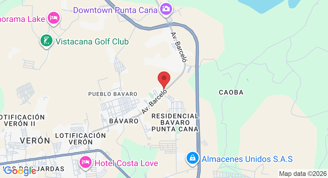 Av. Barcelo, Plaza Roque II, D/M Veron, Punta Cana 23301, República Dominicana