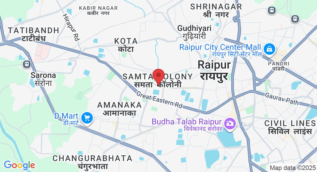 Choubey Colony, Raipur, Chhattisgarh 492001, India