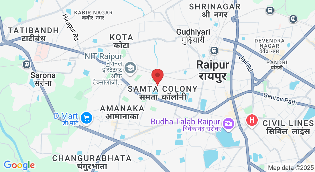Choubey Colony, Raipur, Chhattisgarh 492001, India