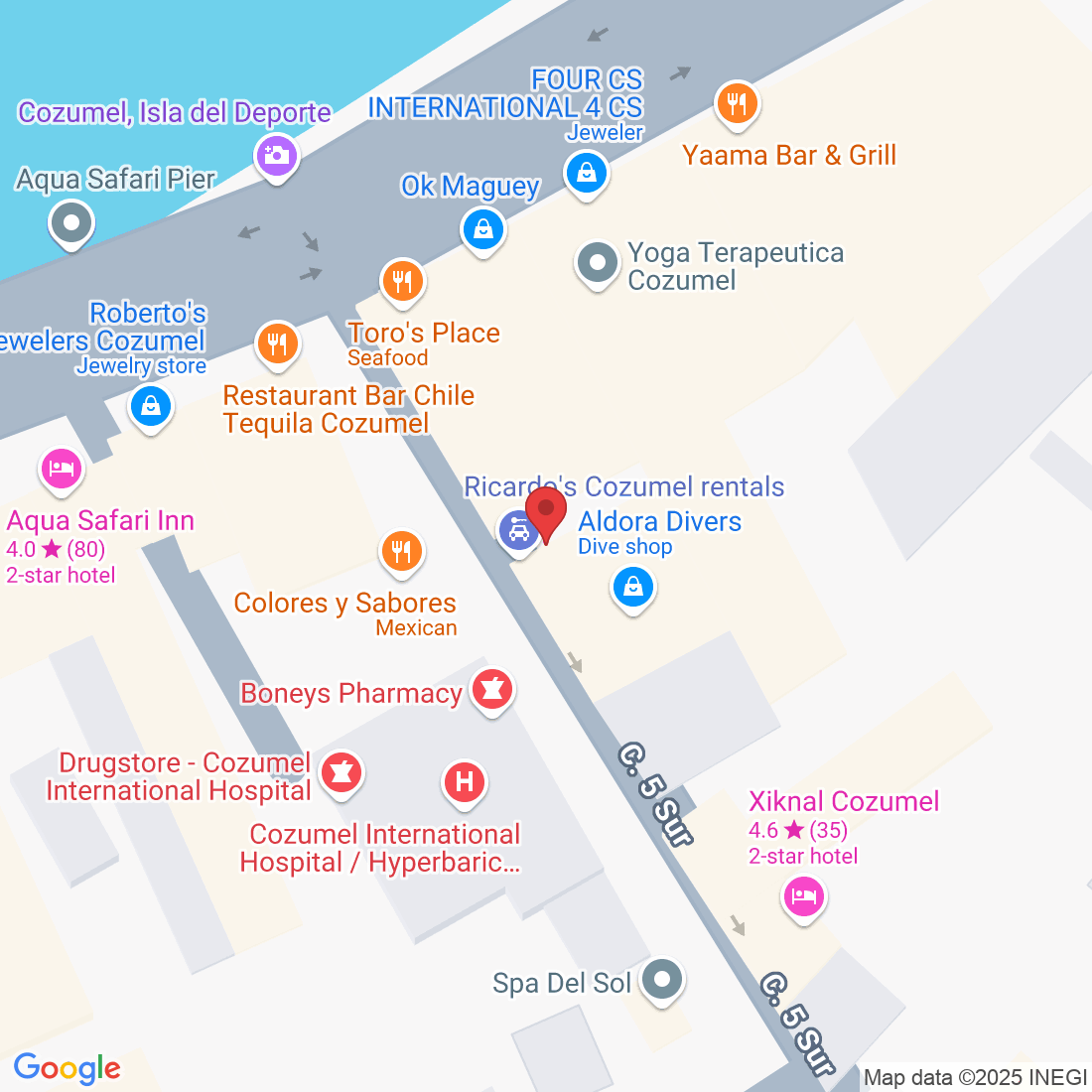 Calle 5 Sur, casi esquina con Rafael Melgar Centro, Centro, 77668 Cozumel, Q.R., Mexico