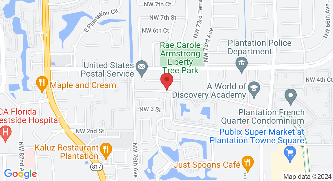 7441 NW 4th St, Plantation, FL 33317, USA