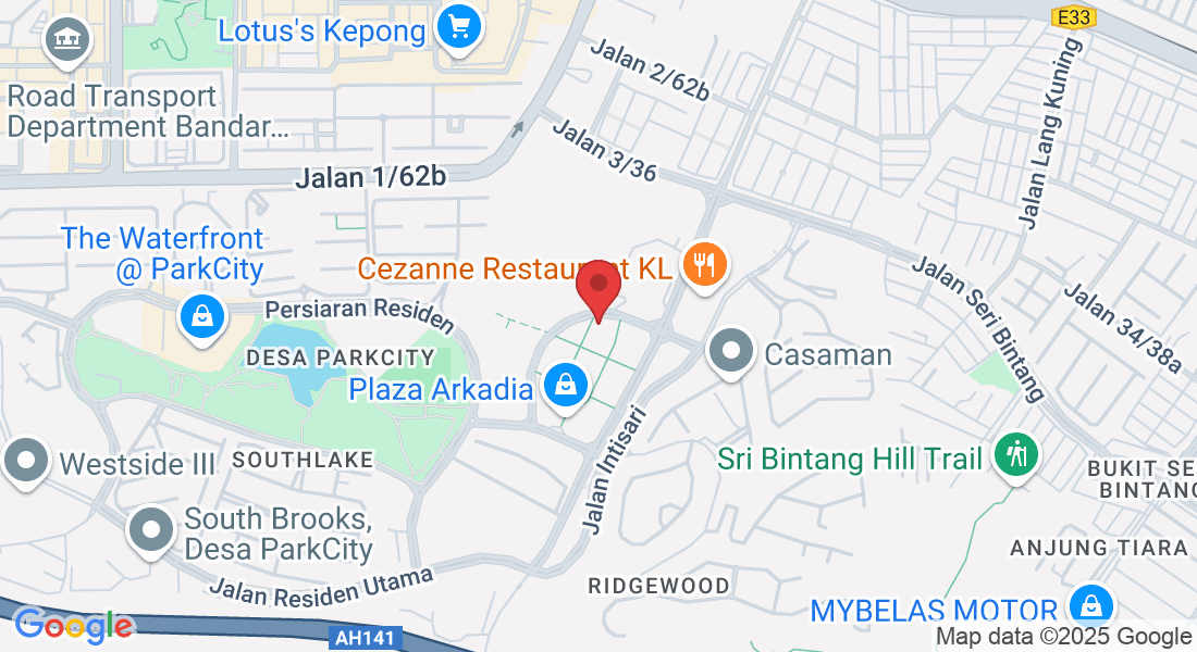 G-1-3, Perdana, Plaza Arkadia, 3, Jalan Intisari, Desa Parkcity, 52200 Kuala Lumpur, Wilayah Persekutuan Kuala Lumpur, Malaysia