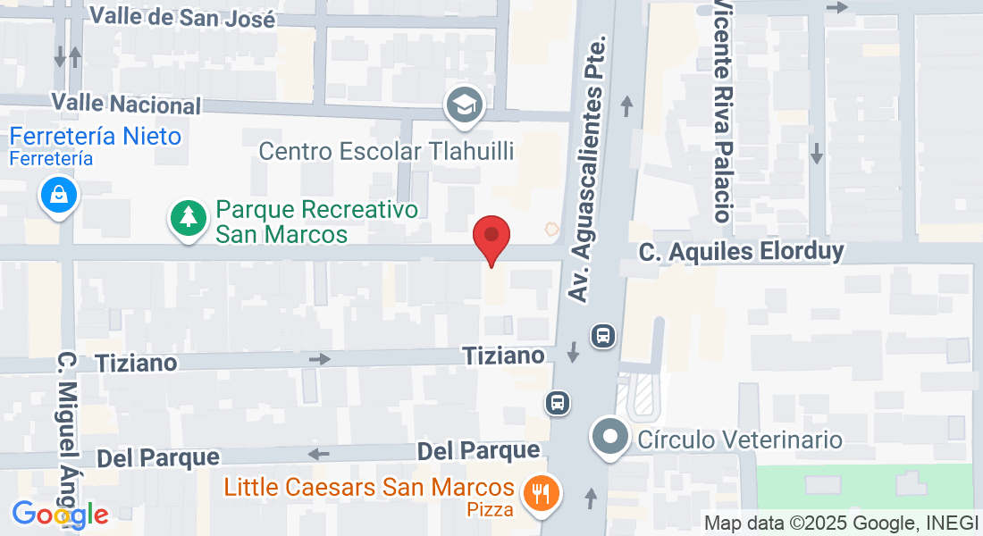 C. Aquiles Elorduy 1006, Fraccionamiento San Marcos, 20070 Aguascalientes, Ags., México