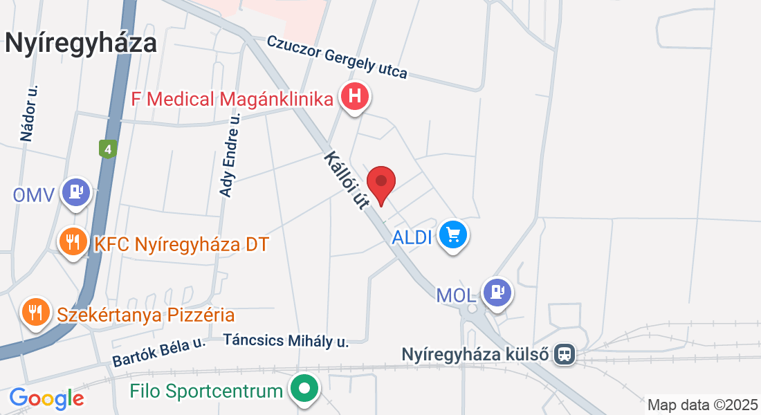Nyíregyháza, Kállói út 12/F, 4400 Magyarország