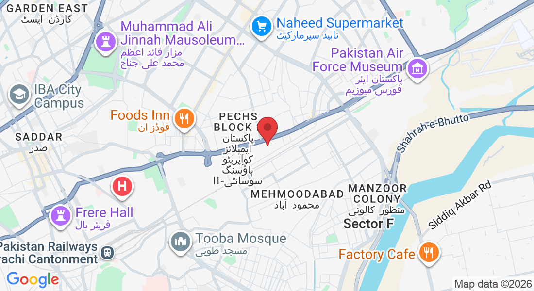 Office 804,805,806, Park Avenue, opposite to Shahra-e-Faisal, Block-6 Block 6 P.E.C.H.S., Karachi, 75350, Pakistan