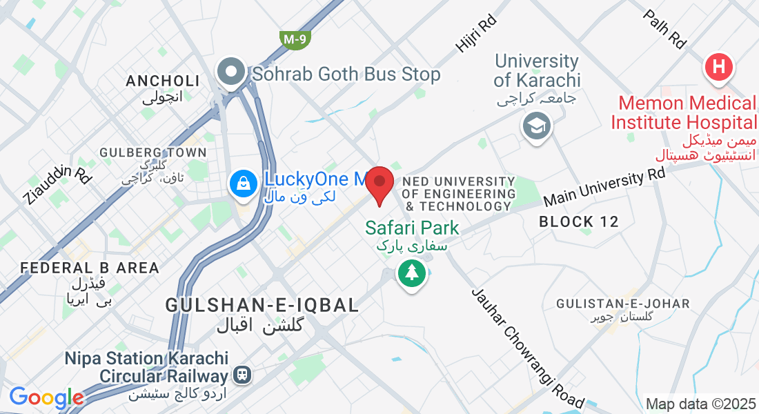 W4J3+QMR, Block 7 Gulshan-e-Iqbal, Karachi, Karachi City, Sindh 75850, Pakistan