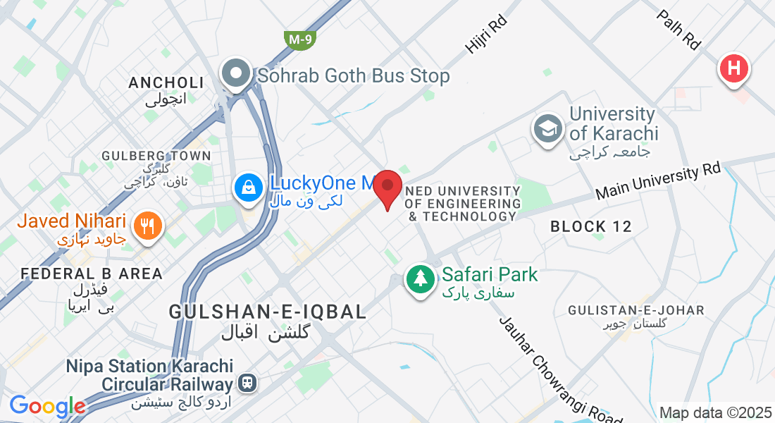 W4J3+QMR, Block 7 Gulshan-e-Iqbal, Karachi, Karachi City, Sindh 75850, Pakistan