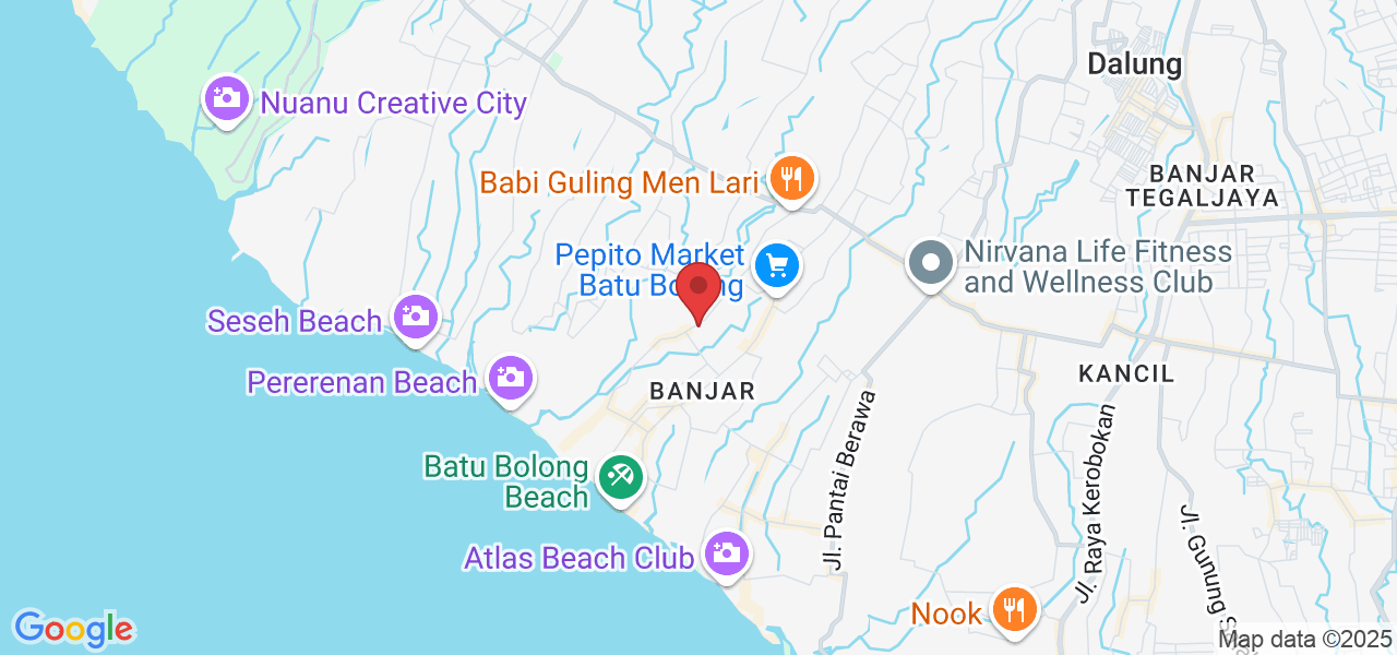 Jalan Raya Jl. Pantai Batu Mejan No.52A, Canggu, Kec. Kuta Utara, Kabupaten Badung, Bali 80361, Indonesia