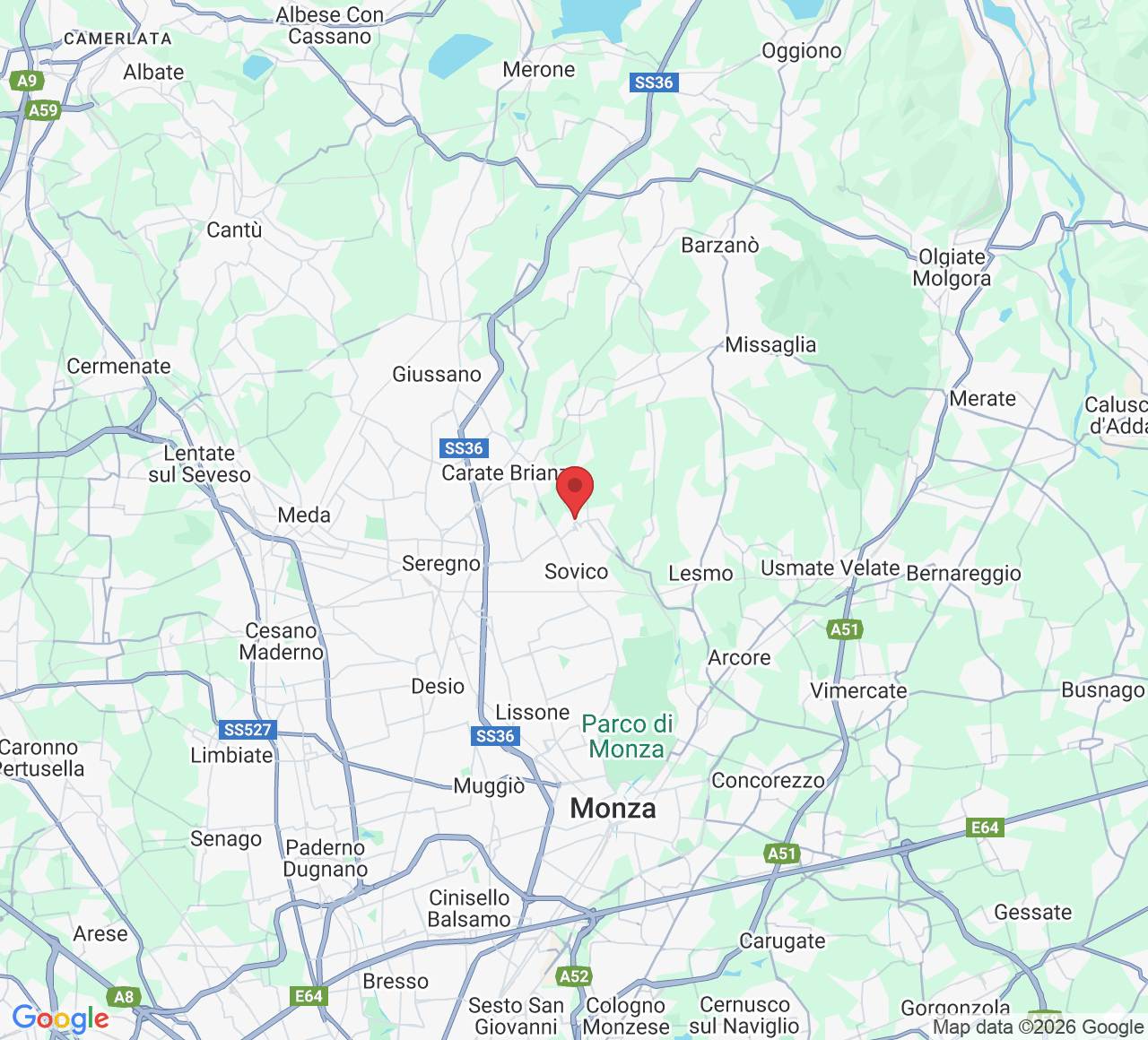 Piazza Giuseppe Boretti, 3, 20844 Triuggio MB, Italia