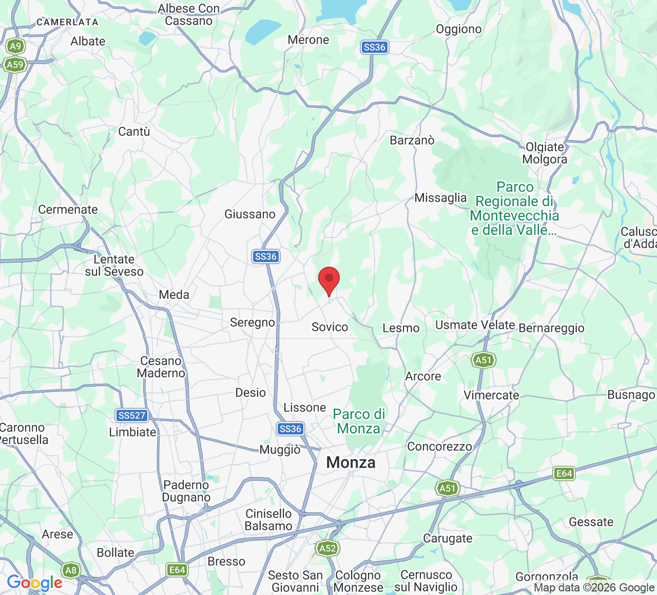 Piazza Giuseppe Boretti, 3, 20844 Triuggio MB, Italia