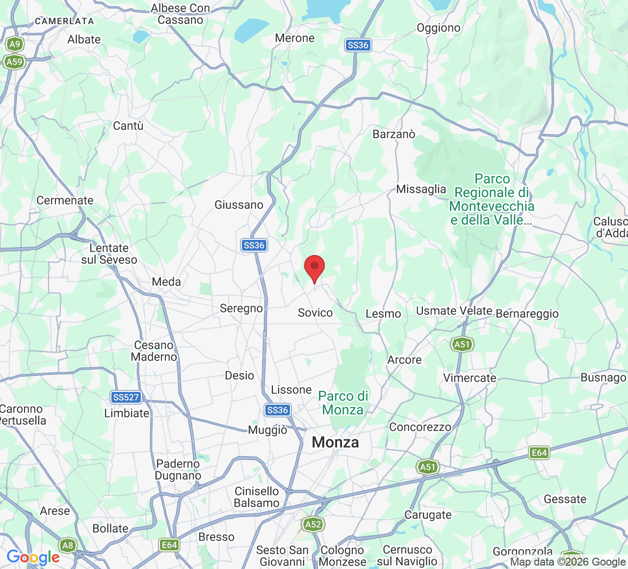 Piazza Giuseppe Boretti, 3, 20844 Triuggio MB, Italia