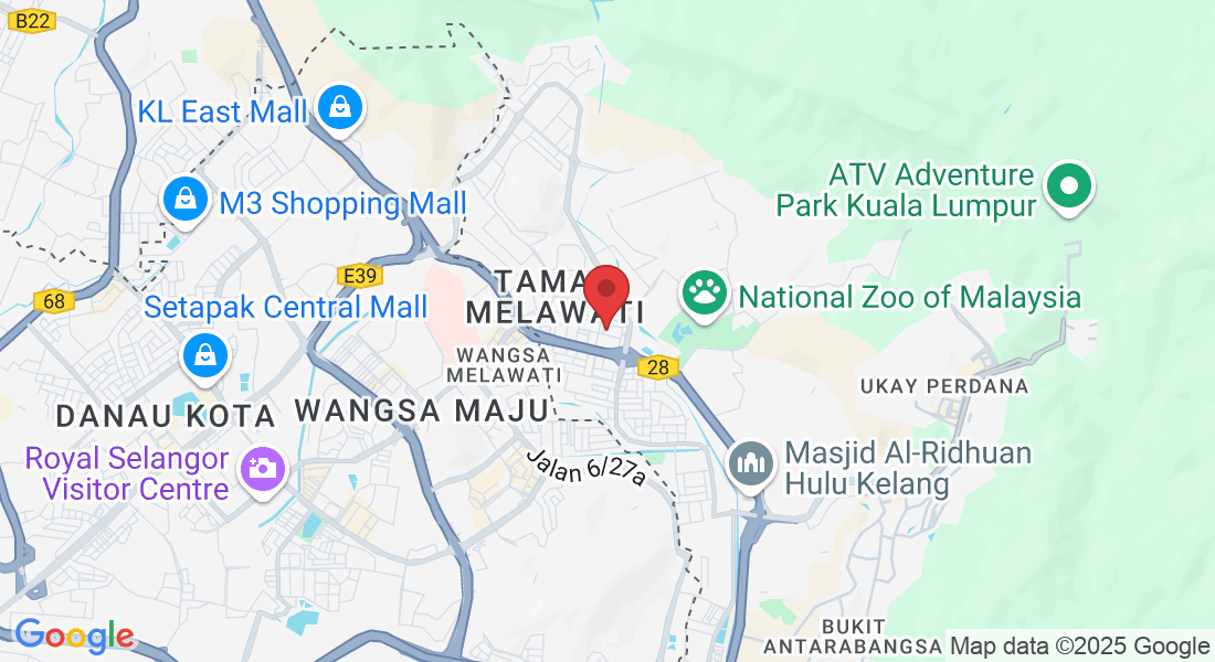 21, Jln Bandar 3, Taman Melawati, 53100 Kuala Lumpur, Selangor, Malaysia