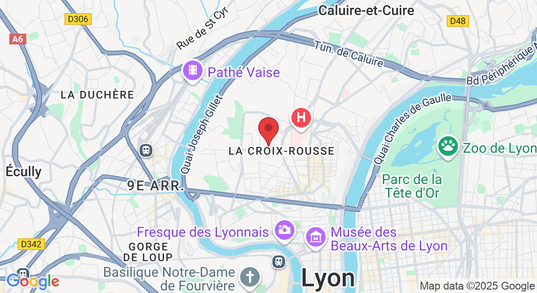 Métro C Arrêt HENON à 2 min Parking privé, 51 Rue Deleuvre, 69004 Lyon, France