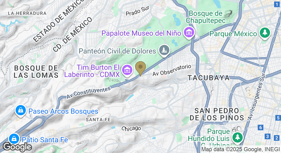 Av Observatorio 489, Las Palmas, Álvaro Obregón, 01110 Ciudad de México, CDMX, México