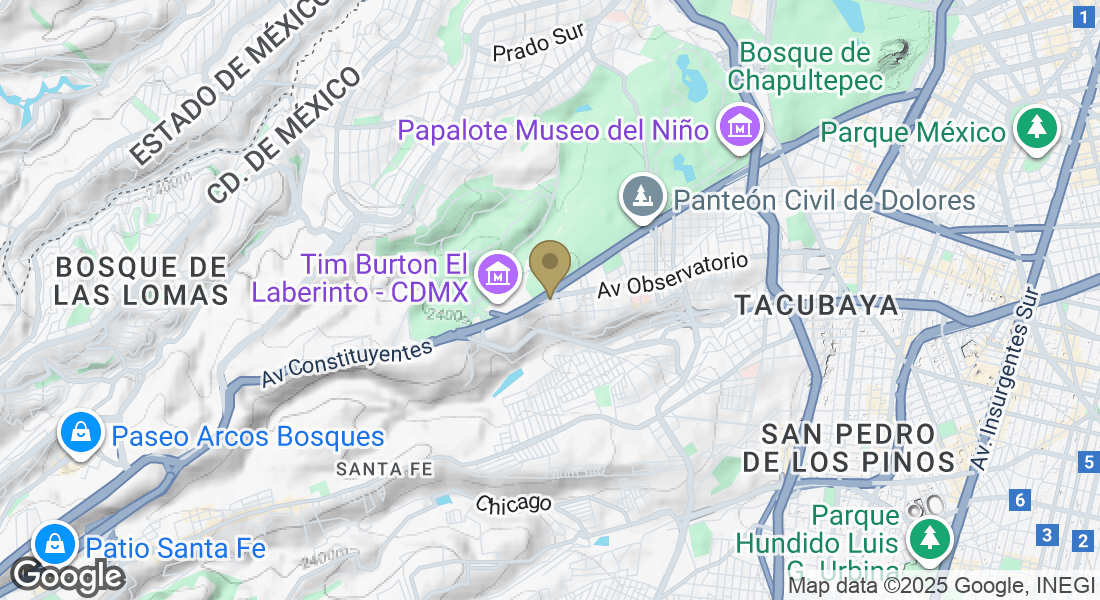 Av Observatorio 489, Las Palmas, Álvaro Obregón, 01110 Ciudad de México, CDMX, México