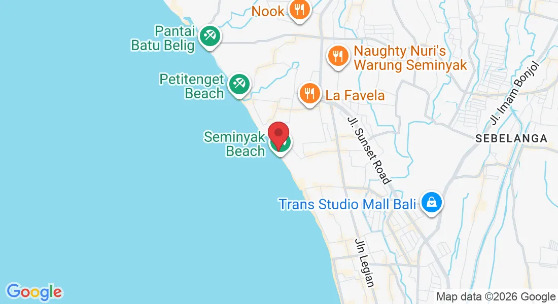 Jl. Sarinande No.25, Seminyak, Kec. Kuta, Kabupaten Badung, Bali 80361, Indonesia