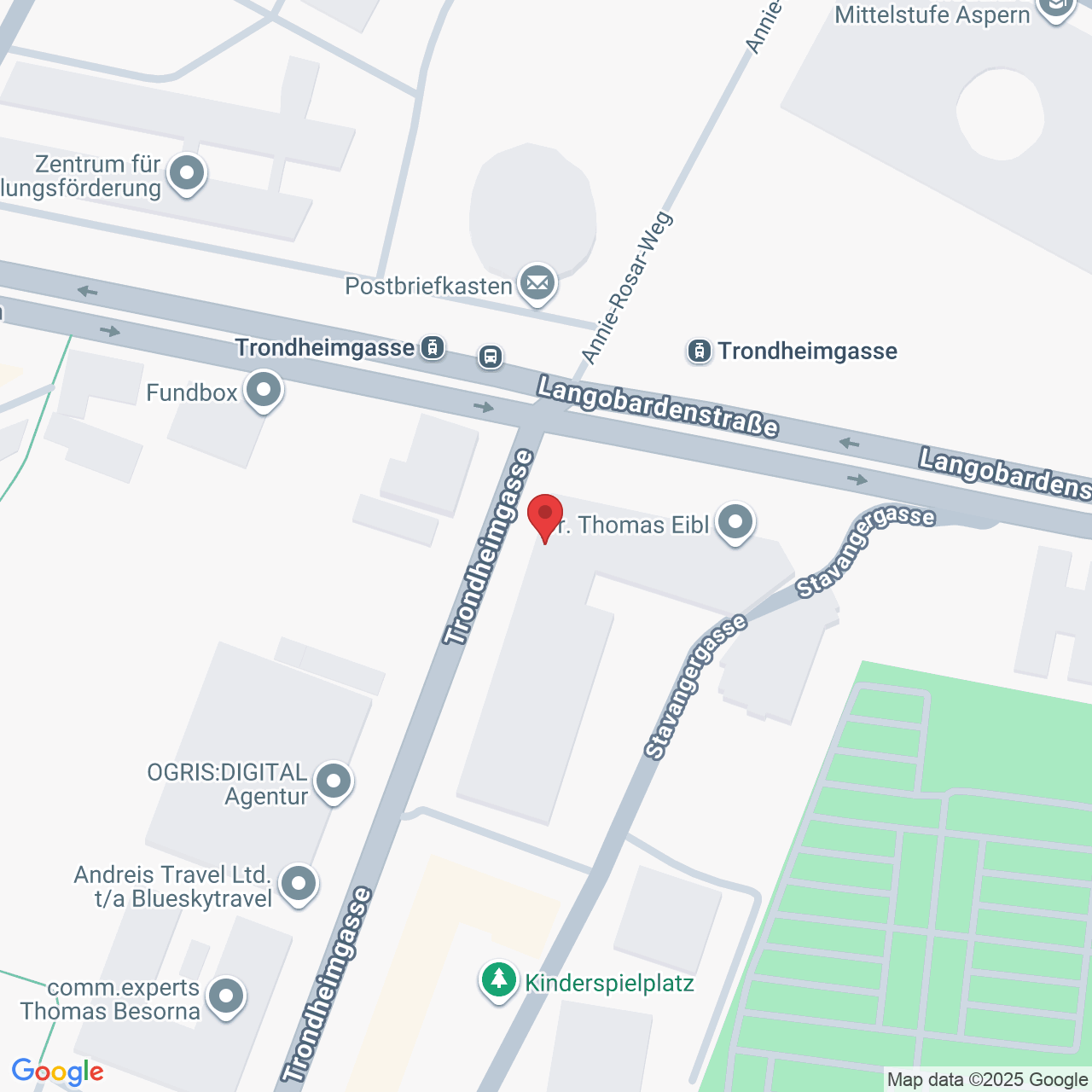 Trondheimgasse 1 gegenüber Trondheimgasse 2, Langobardenstraße 176/3/1, 1220 Wien, Österreich