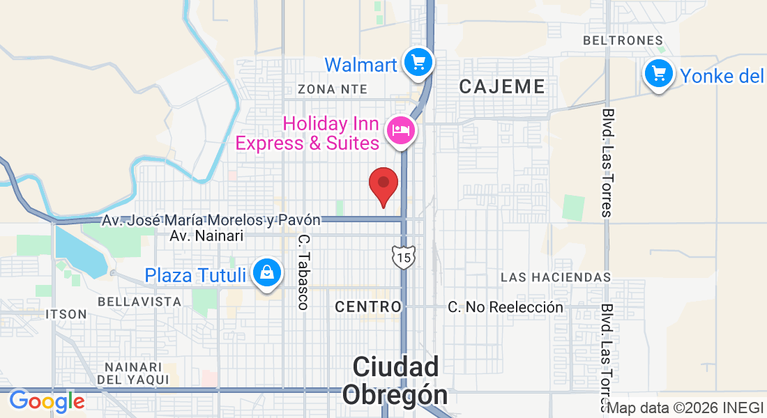 C. 5 de Febrero 445, Norte, Cajeme, 85000 Cdad. Obregón, Son., México