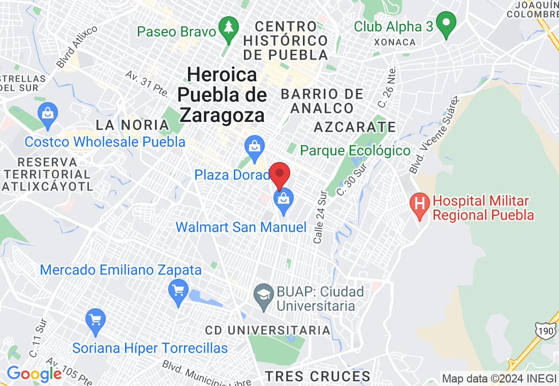 C. 12 B Sur 3922, Anzures, 72530 Puebla, Pue., México