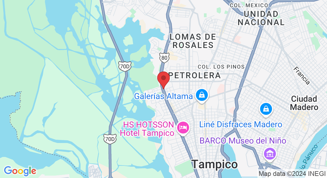 Av. Miguel Hidalgo 3909, Guadalupe, 89120 Tampico, Tamps., México