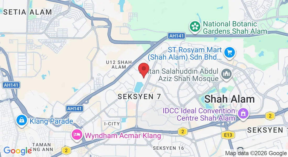 Lot 4, Jalan 7/52, off, Persiaran Kayangan, Seksyen 7, 40000 Shah Alam, Selangor, Malaysia
