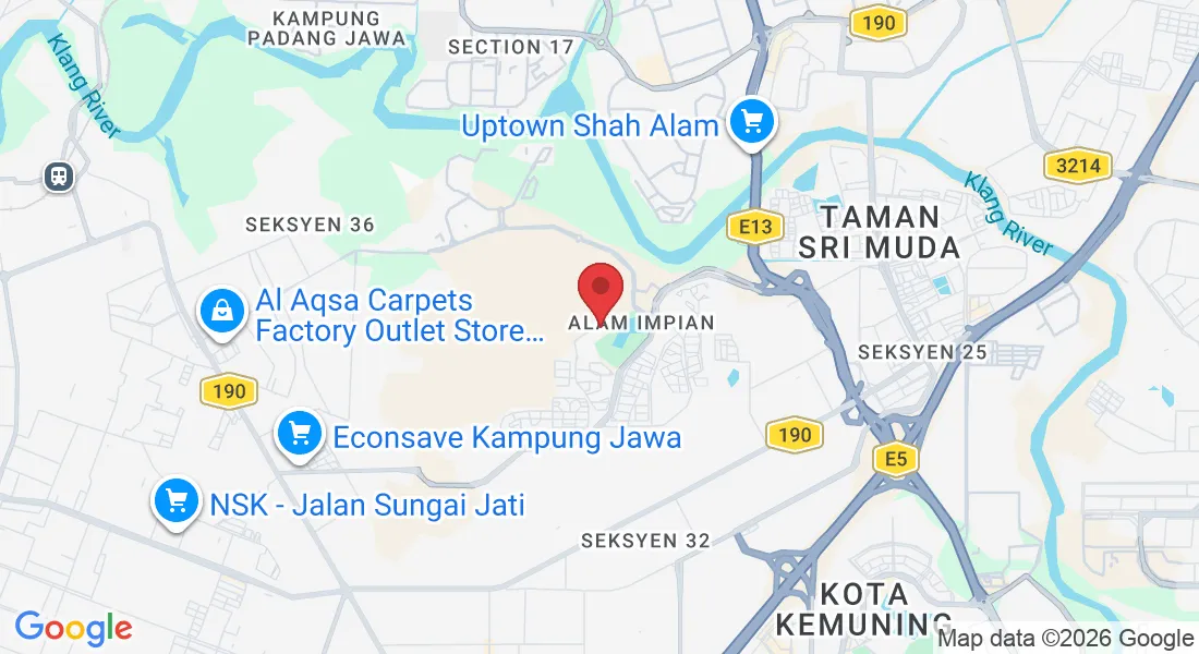 1, Jalan Panglima Hitam 35/26, Seksyen 35, Alam Impian, 40470 Shah Alam, Selangor, Malaysia