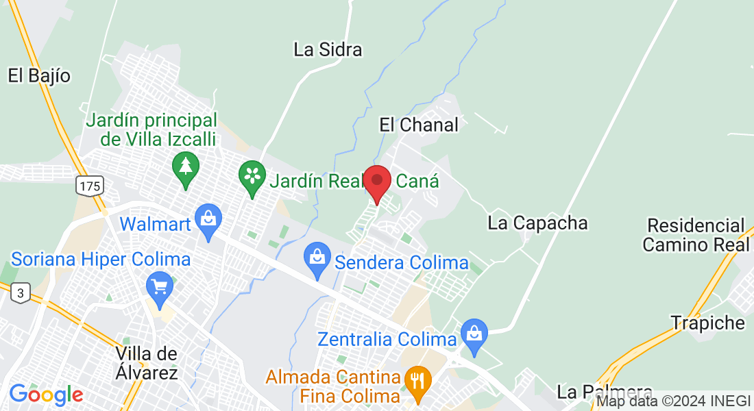 Avenida Venustiano Carranza 2299, Rincón del Colibrí, Residencial Esmeralda Nte., 28017 Colima, Col., Mexico