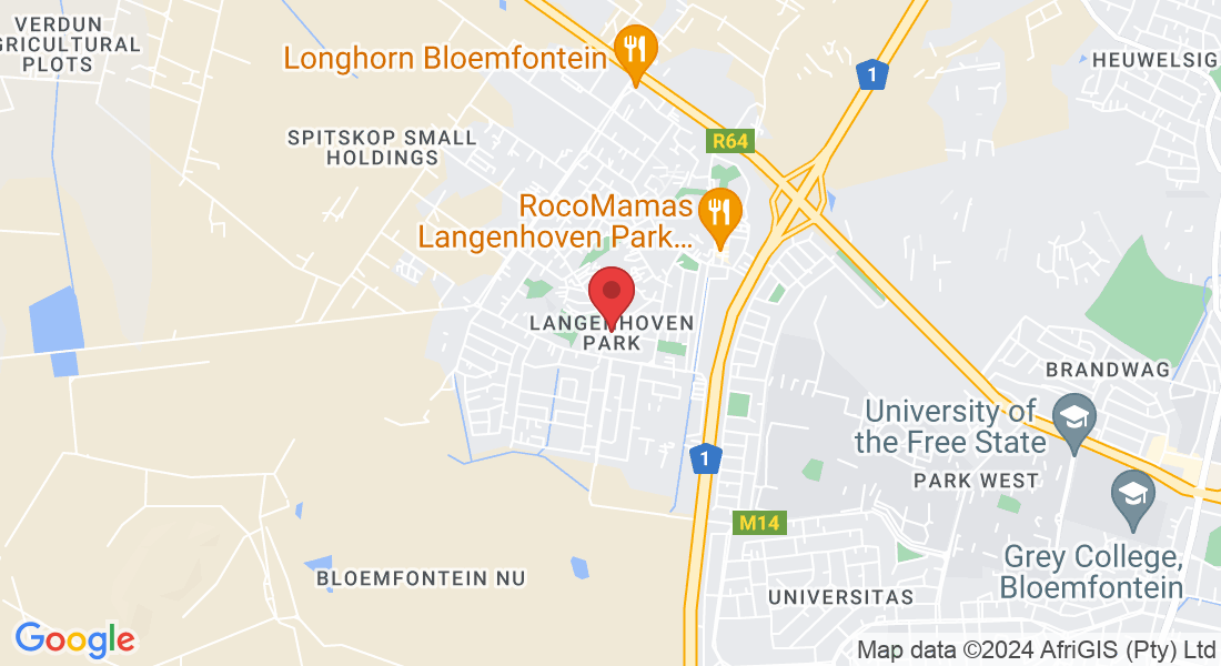 Langenhoven Park, Bloemfontein, 9301, South Africa
