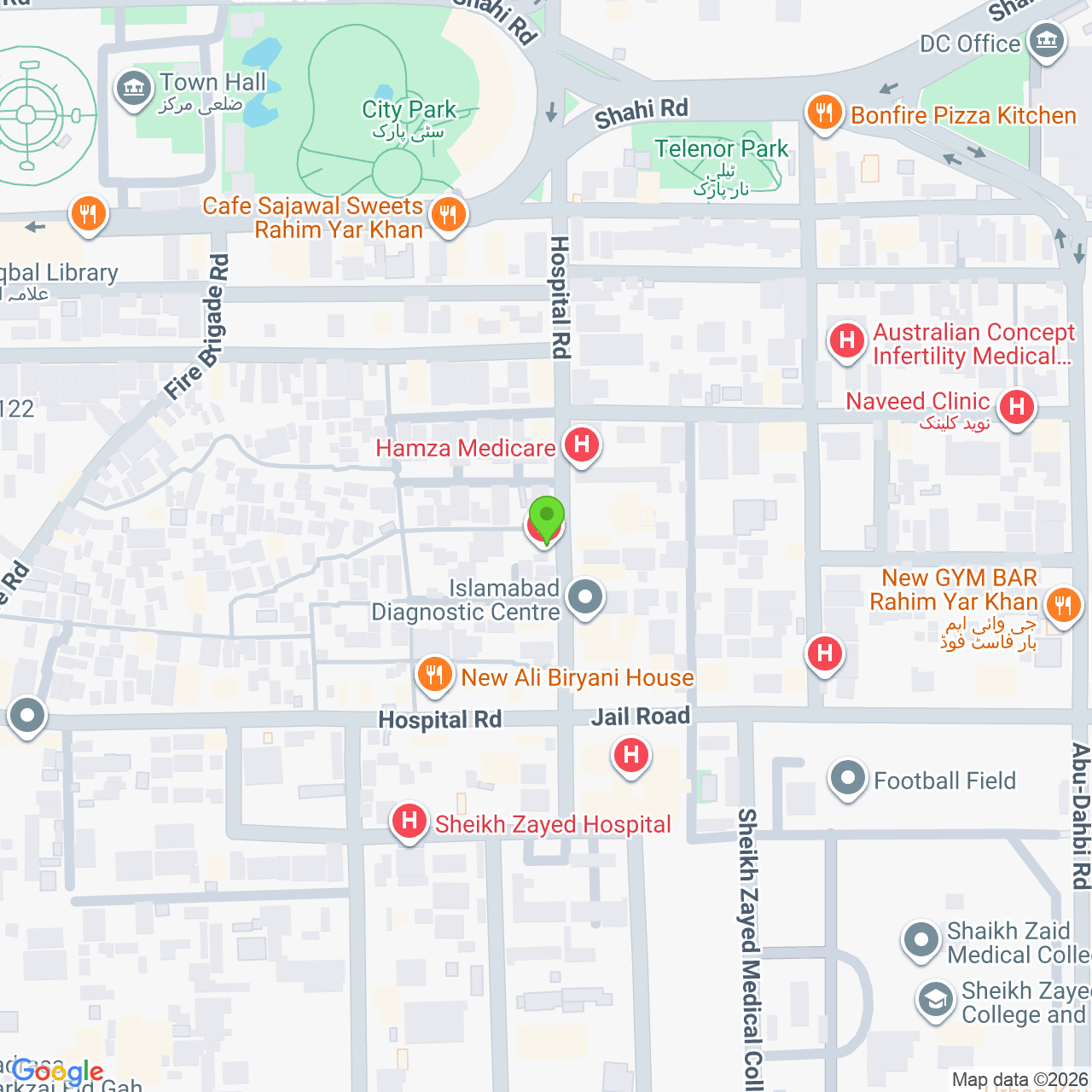 Hospital Road Officers, Colony, Haji Muhammad Colony Rahim Yar Khan, 64200, Pakistan