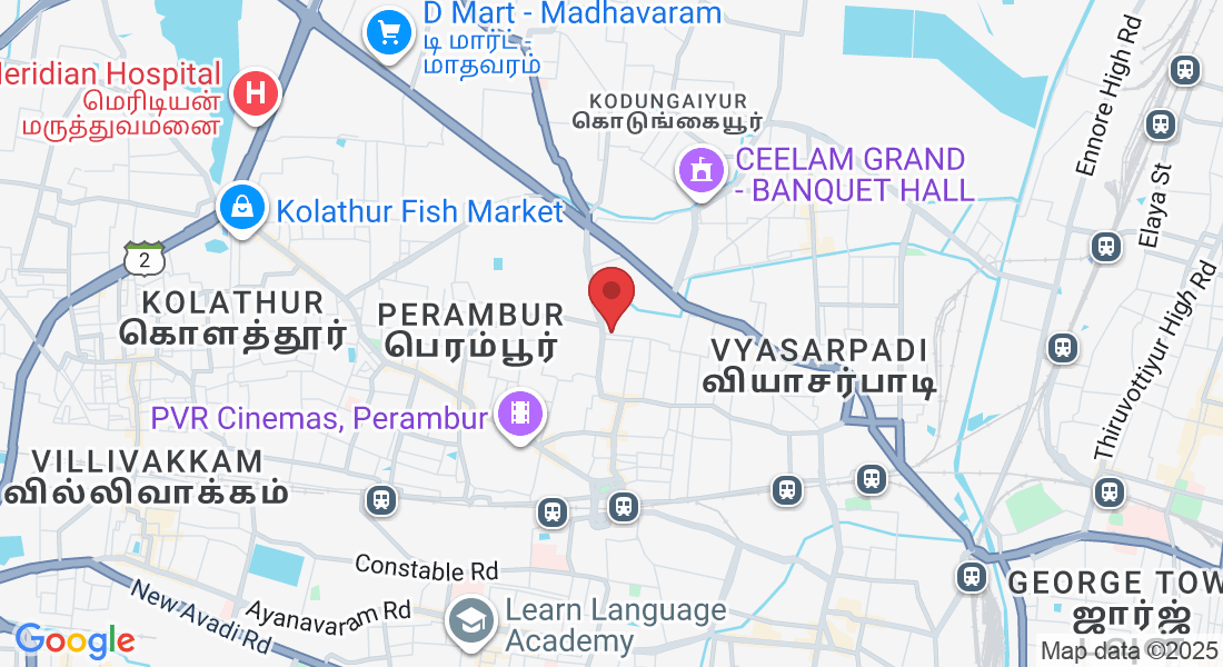16, Kabilar St, Chinna Kuzhandai, Perambur, Chennai, Tamil Nadu 600011, India