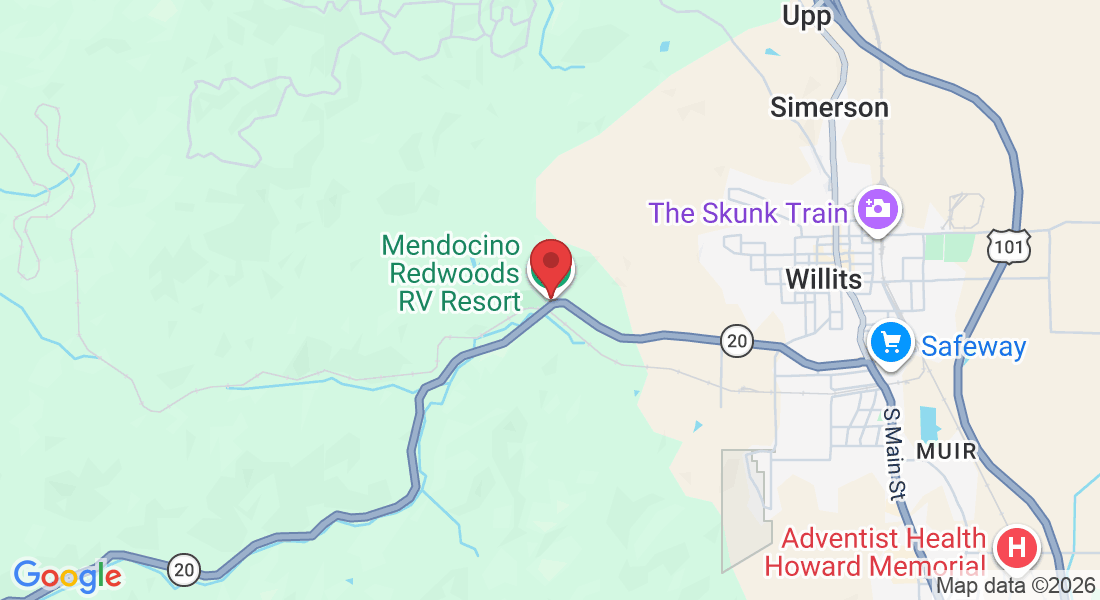 1600 CA-20, Willits, CA 95490, USA