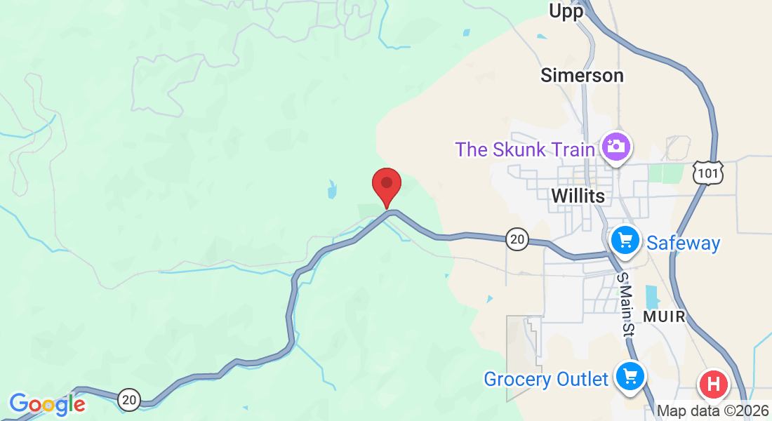1600 CA-20, Willits, CA 95490, USA