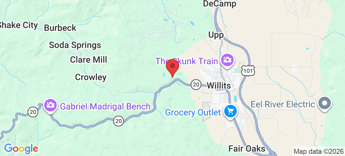 1600 CA-20, Willits, CA 95490, USA