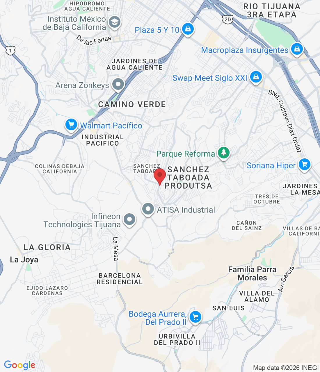 Av. Sánchez Taboada 9408, Sanchez Taboada Produtsa, 22185 Tijuana, B.C., México