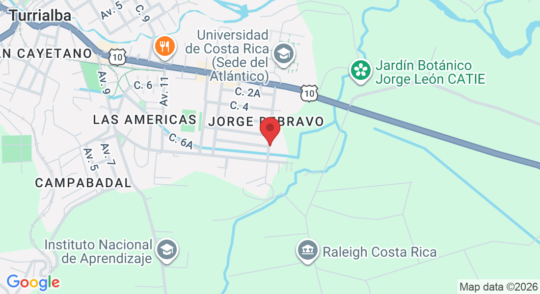 Av. 2, Provincia de Cartago, Turrialba, Jorge Debravo, 30501, Costa Rica