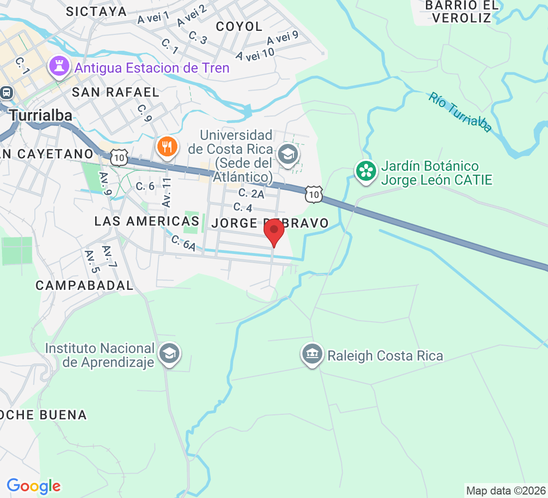 Av. 2, Provincia de Cartago, Turrialba, Jorge Debravo, 30501, Costa Rica