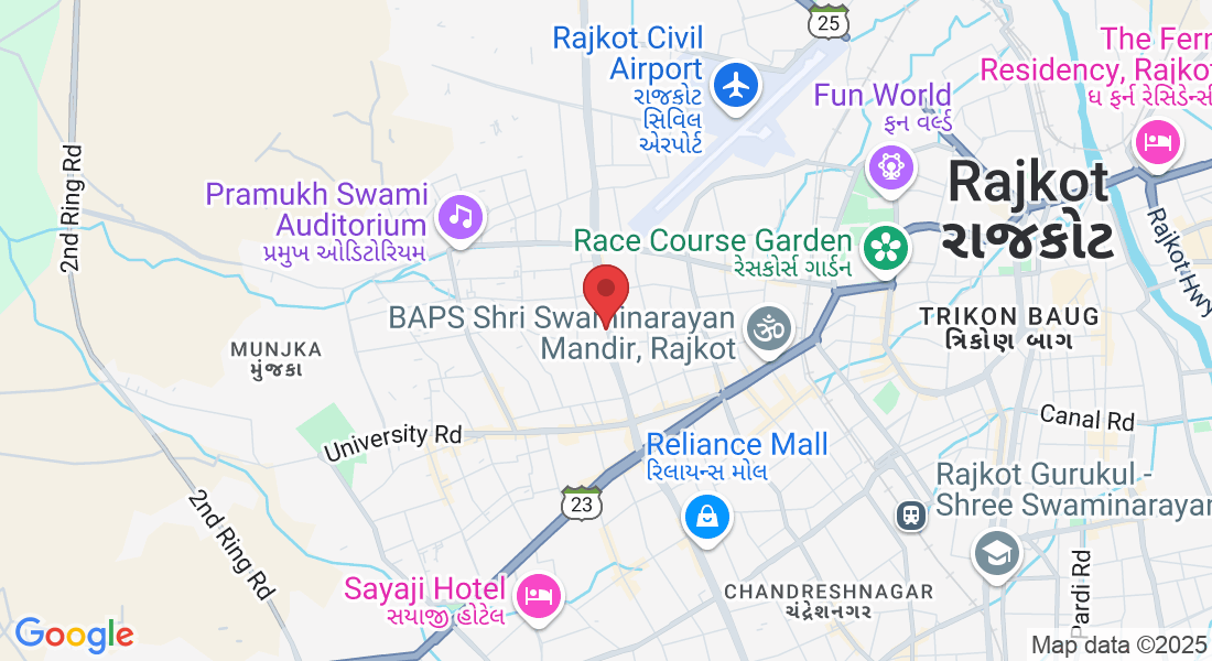 7QW9+3P2, 150 Feet Ring Rd, opp. GSPC Office, Tulsi Park, Rajkot, Gujarat 360007, India