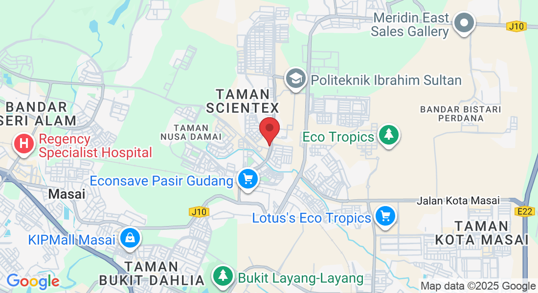 36B, Jln Belatuk 3, Taman Scientex, 81700 Pasir Gudang, Johor Darul Ta'zim, Malaysia