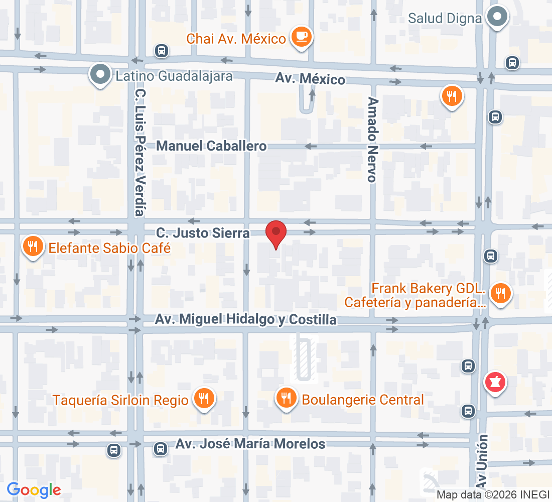 C. Justo Sierra 2339, Ladrón de Guevara, Ladron De Guevara, 44600 Guadalajara, Jal., México