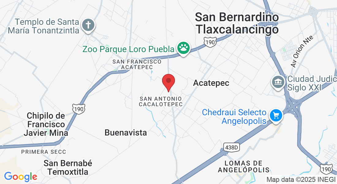 Priv. 24 de Febrero 53, San Antonio Cacalotepec, 72828 San Bernardino Tlaxcalancingo, Pue., México