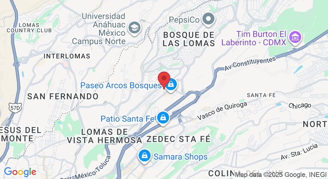 Bosque de Radiatas 50, Bosques de las Lomas, Cuajimalpa de Morelos, 05120 Ciudad de México, CDMX, México